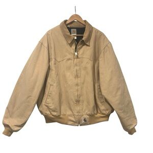 Vintage Carhartt J14WET Wheat Santa‎ Fe Jacket Size 2XL Workwear Streetwear